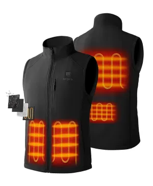 Men's Heated Softshell Vest - Black / Gray