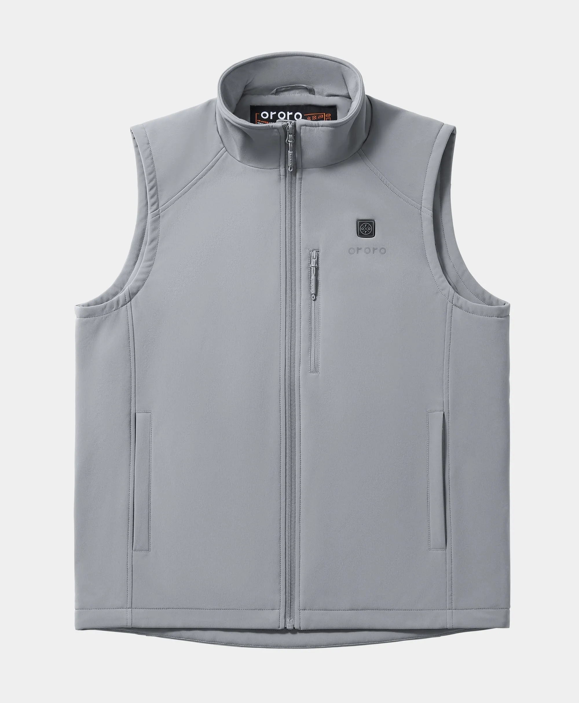 Men's Heated Softshell Vest - Black / Gray