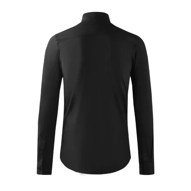 Men's Luxury  Slim Fit Handmade Badge Long Sleeve Shirt
