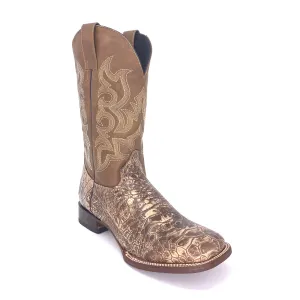 Men's Quincy Sea Turtle Print Boots Wide Square Toe