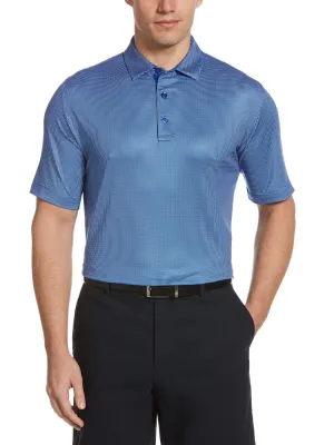 Mens Swing Tech™ Printed Gingham Polo
