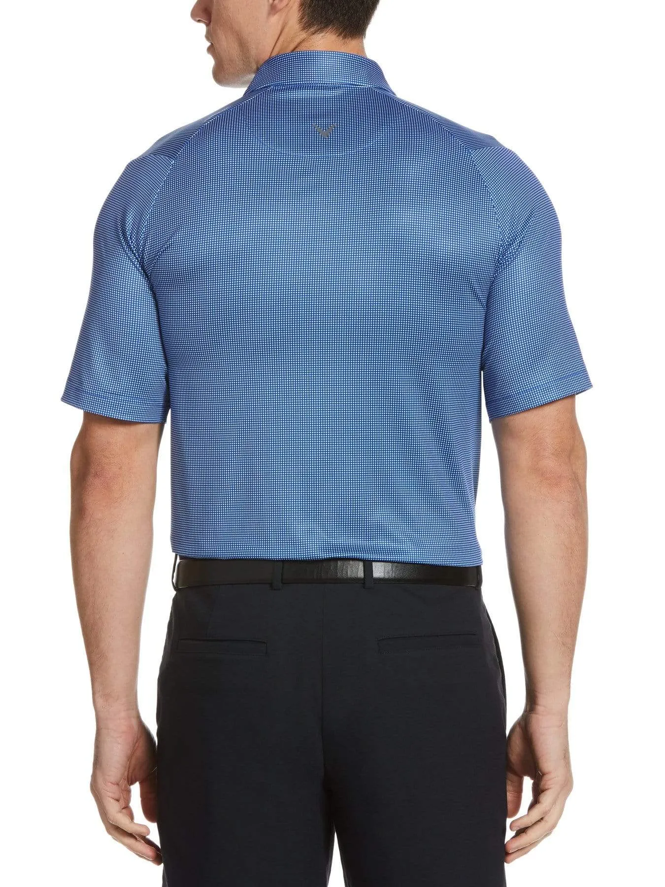 Mens Swing Tech™ Printed Gingham Polo