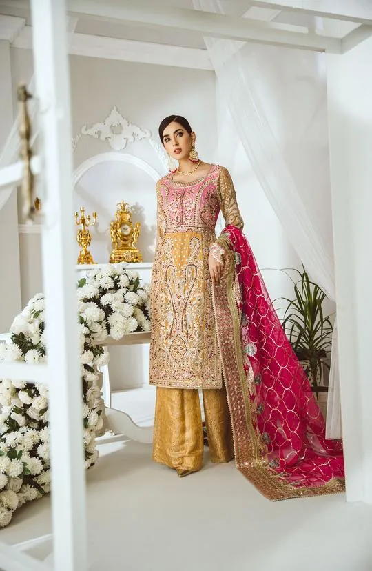 MFD-0006-Infinite shine | Maryum N Maria Luxury Chiffon Collection 2021 | Unstitched Embroidered Net Suits