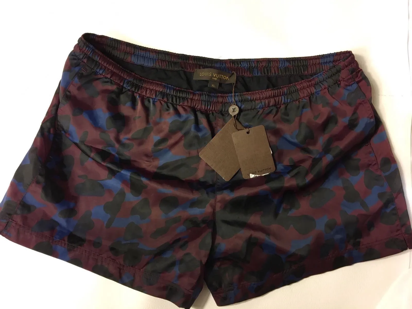 Monogram Camo Print Swim Shorts