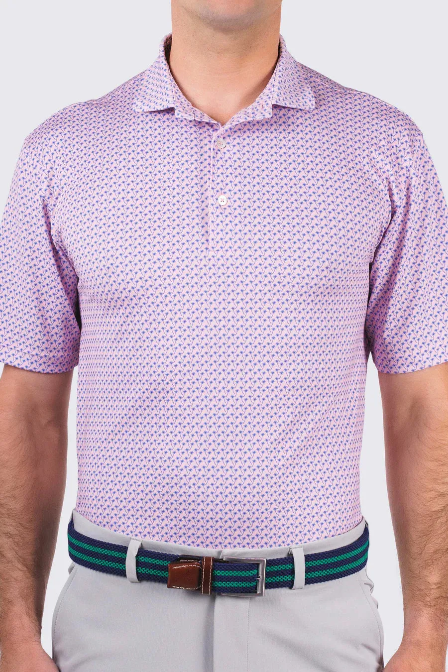 Morgan Performance Polo - Retro Pink/Marine