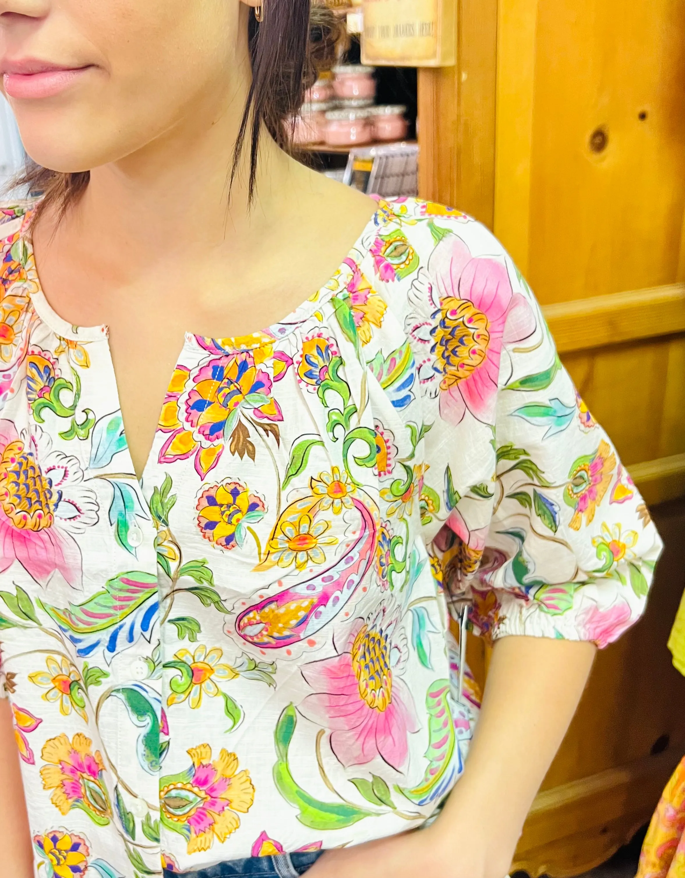Multifloral Button-Up