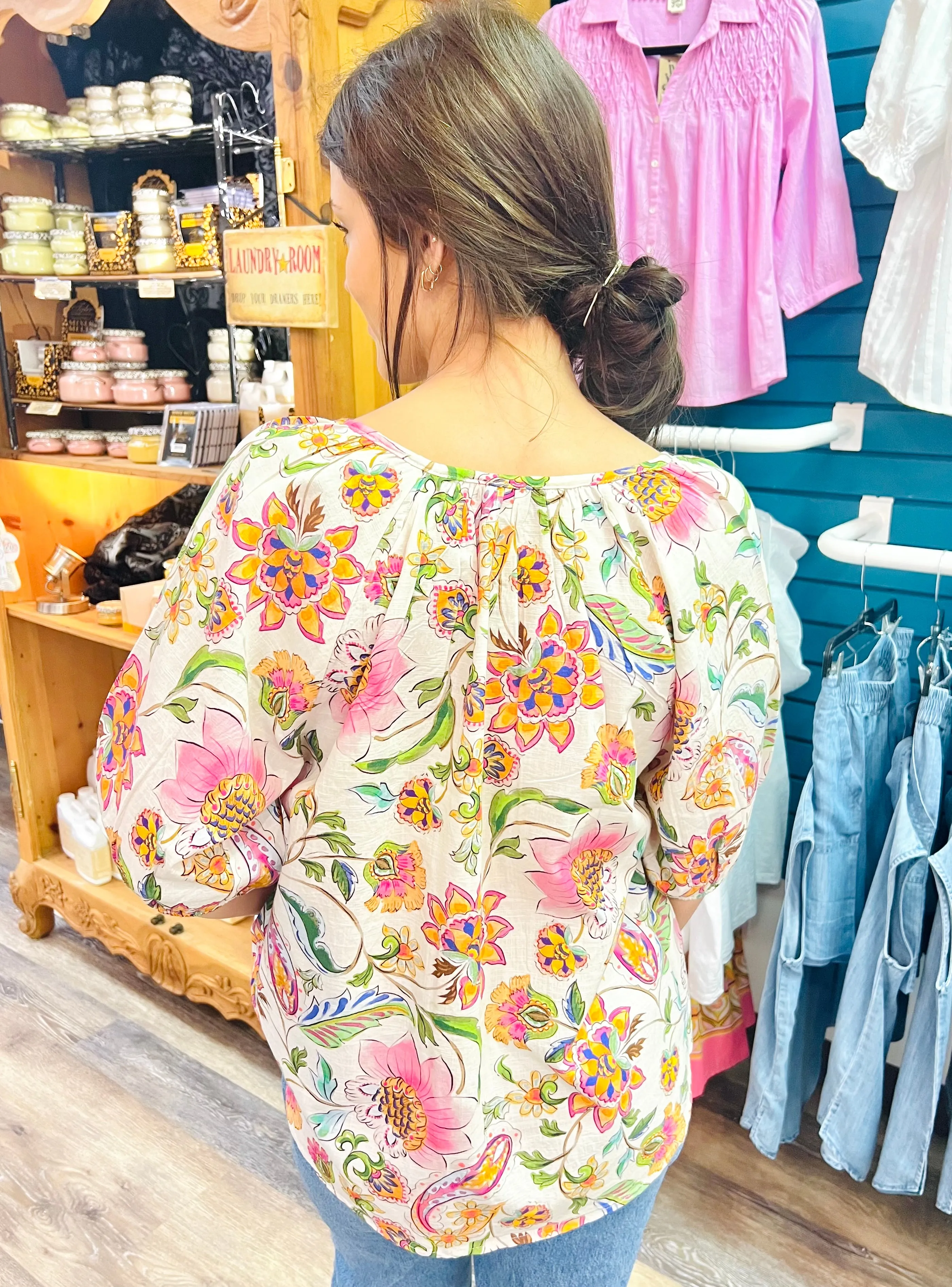 Multifloral Button-Up