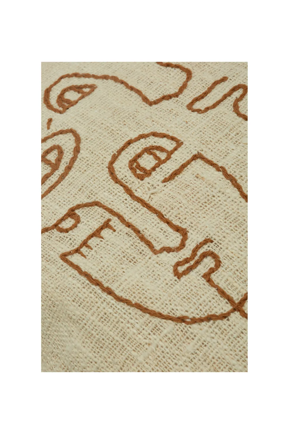 Nevaeh Hand-loomed Organic Cotton Throw Pillow Cover in Cream