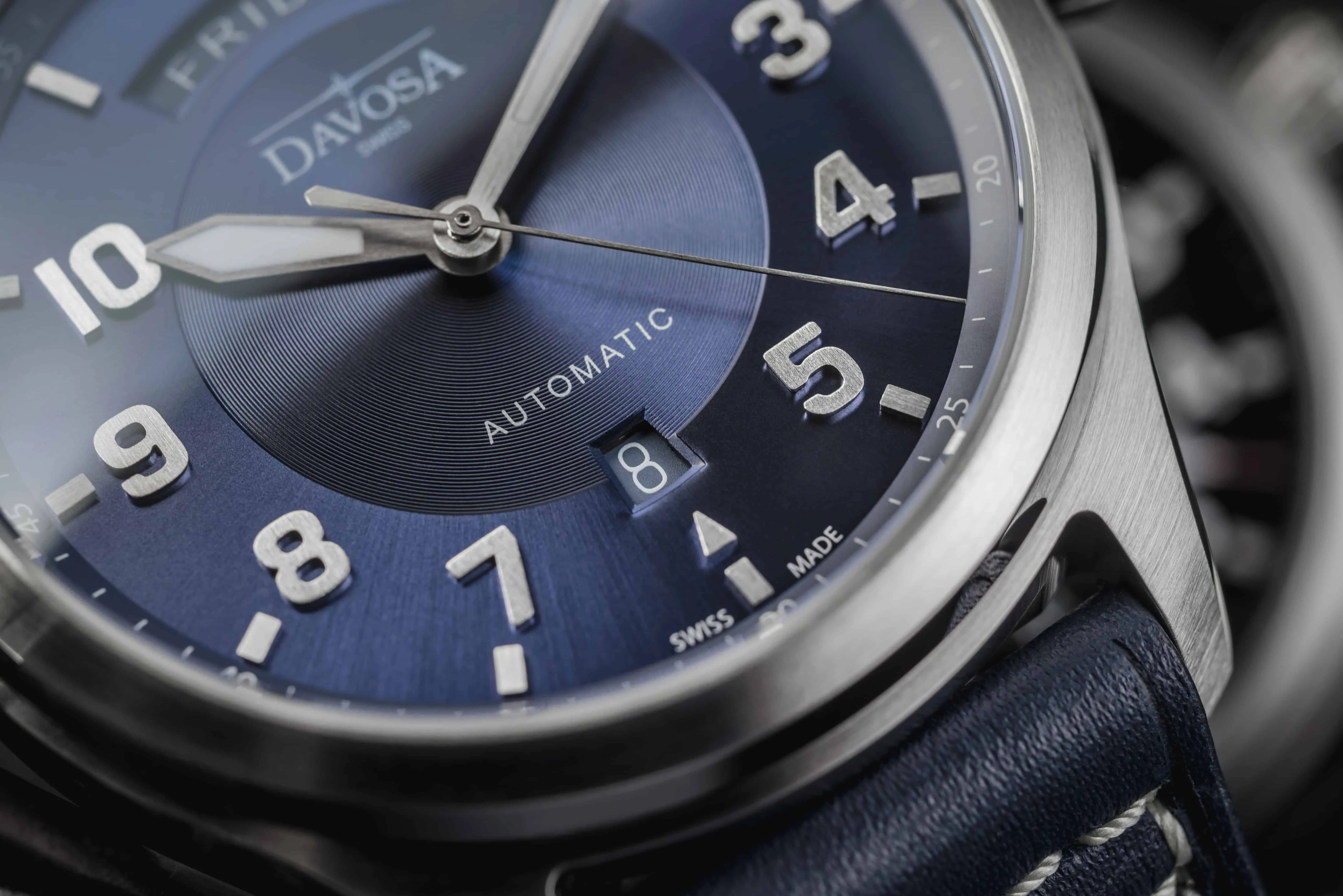 Newton Day-Date Automatic 44mm Blue Blue Pilot Watch 16158545