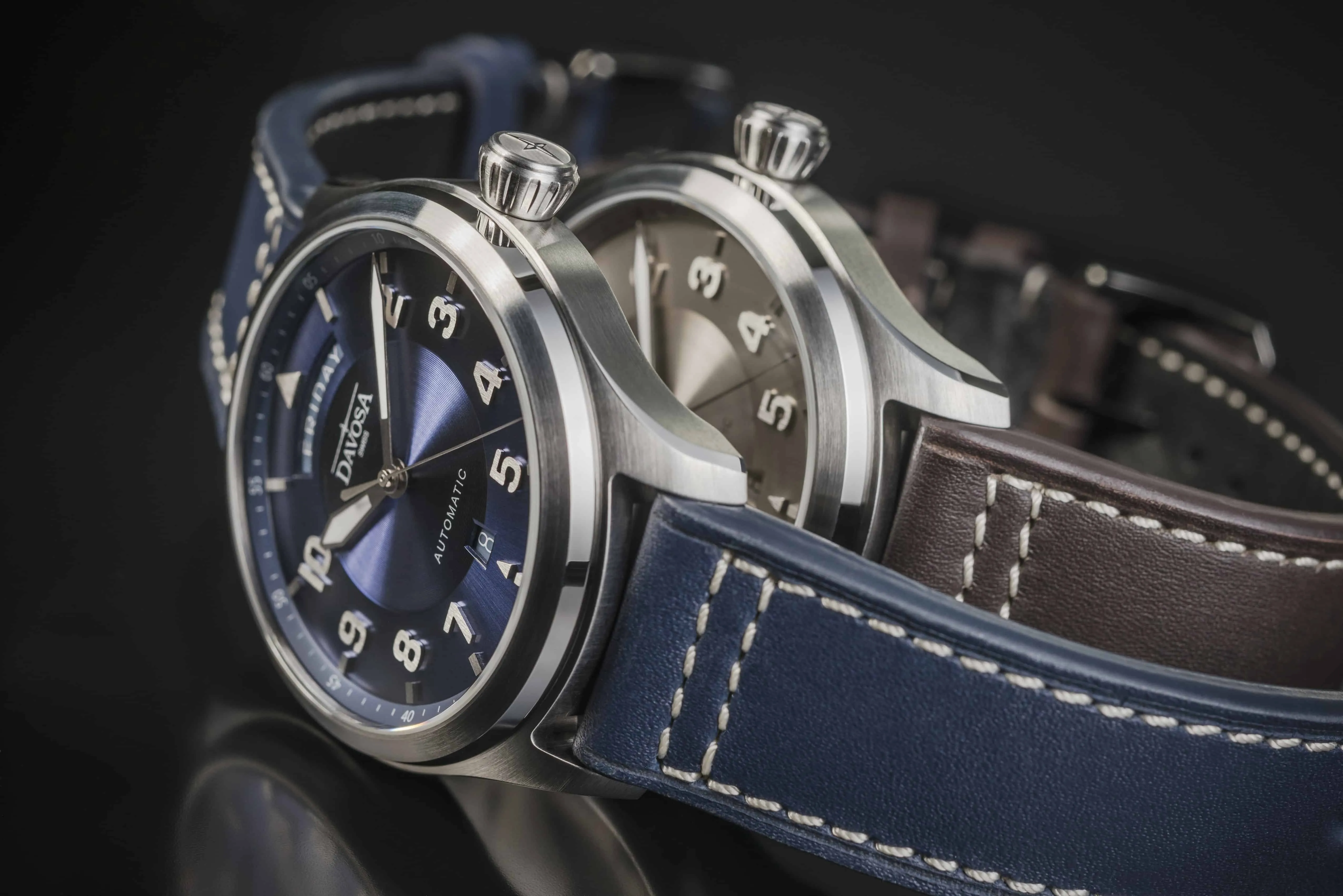 Newton Day-Date Automatic 44mm Blue Blue Pilot Watch 16158545
