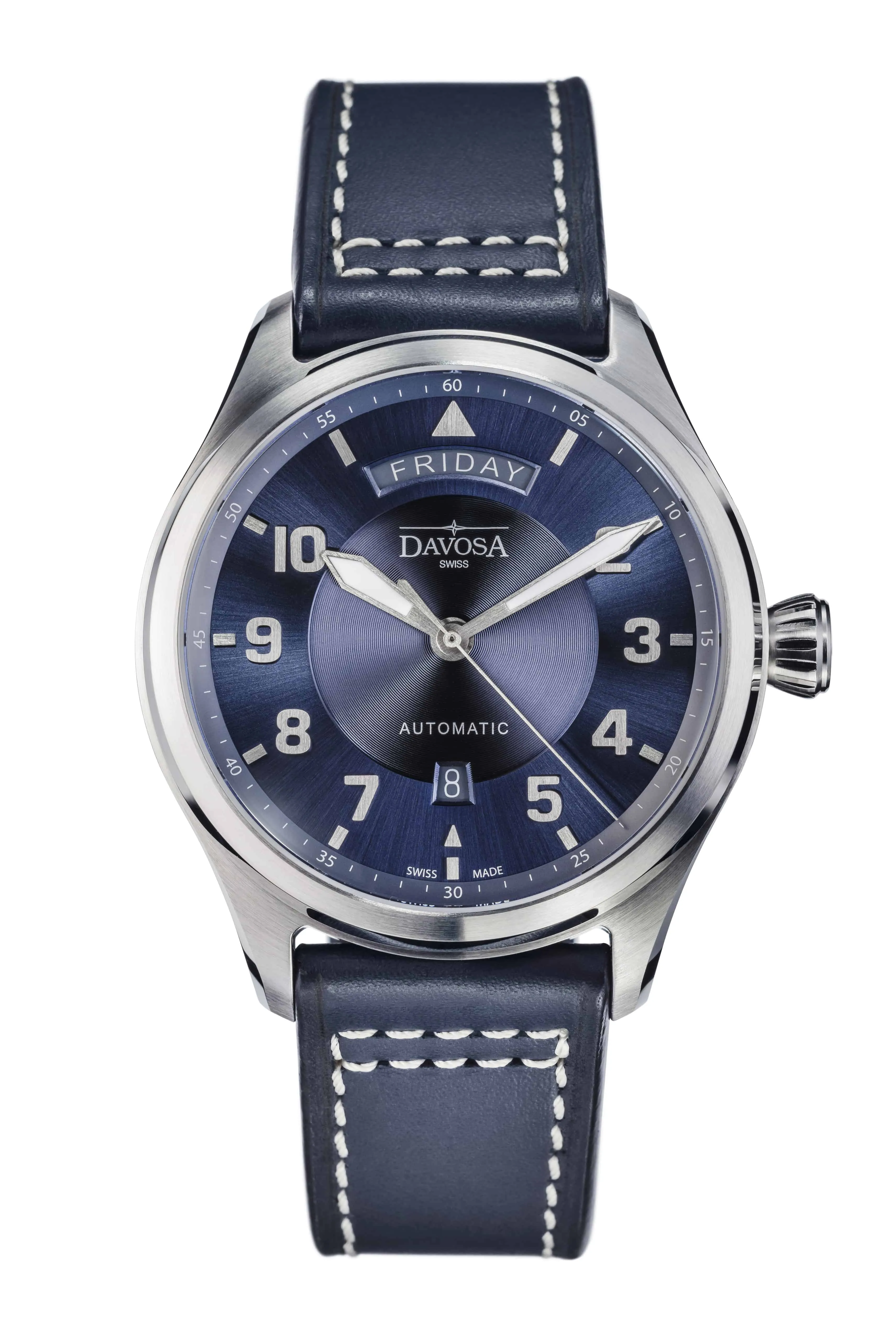 Newton Day-Date Automatic 44mm Blue Blue Pilot Watch 16158545