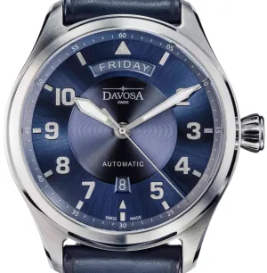 Newton Day-Date Automatic 44mm Blue Blue Pilot Watch 16158545