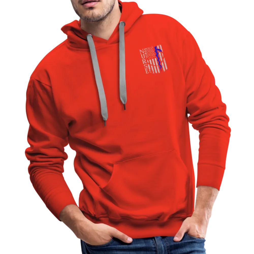 Nurse Flag Rod of Asclepius Men’s Premium Hoodie (CK1966)
