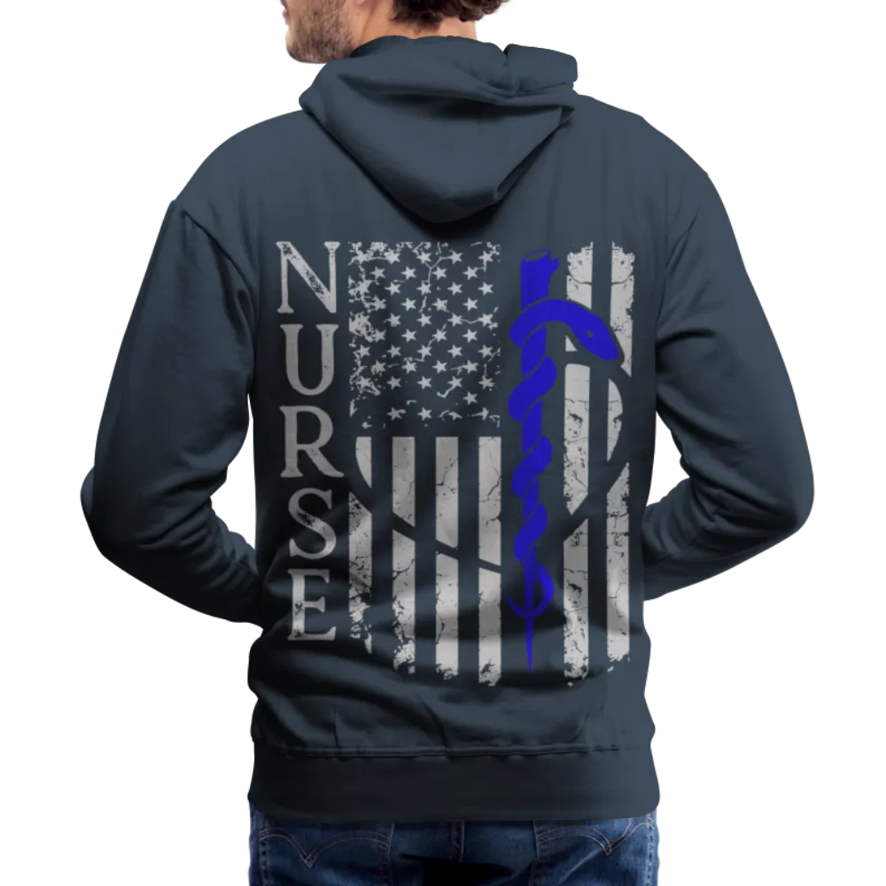 Nurse Flag Rod of Asclepius Men’s Premium Hoodie (CK1966)
