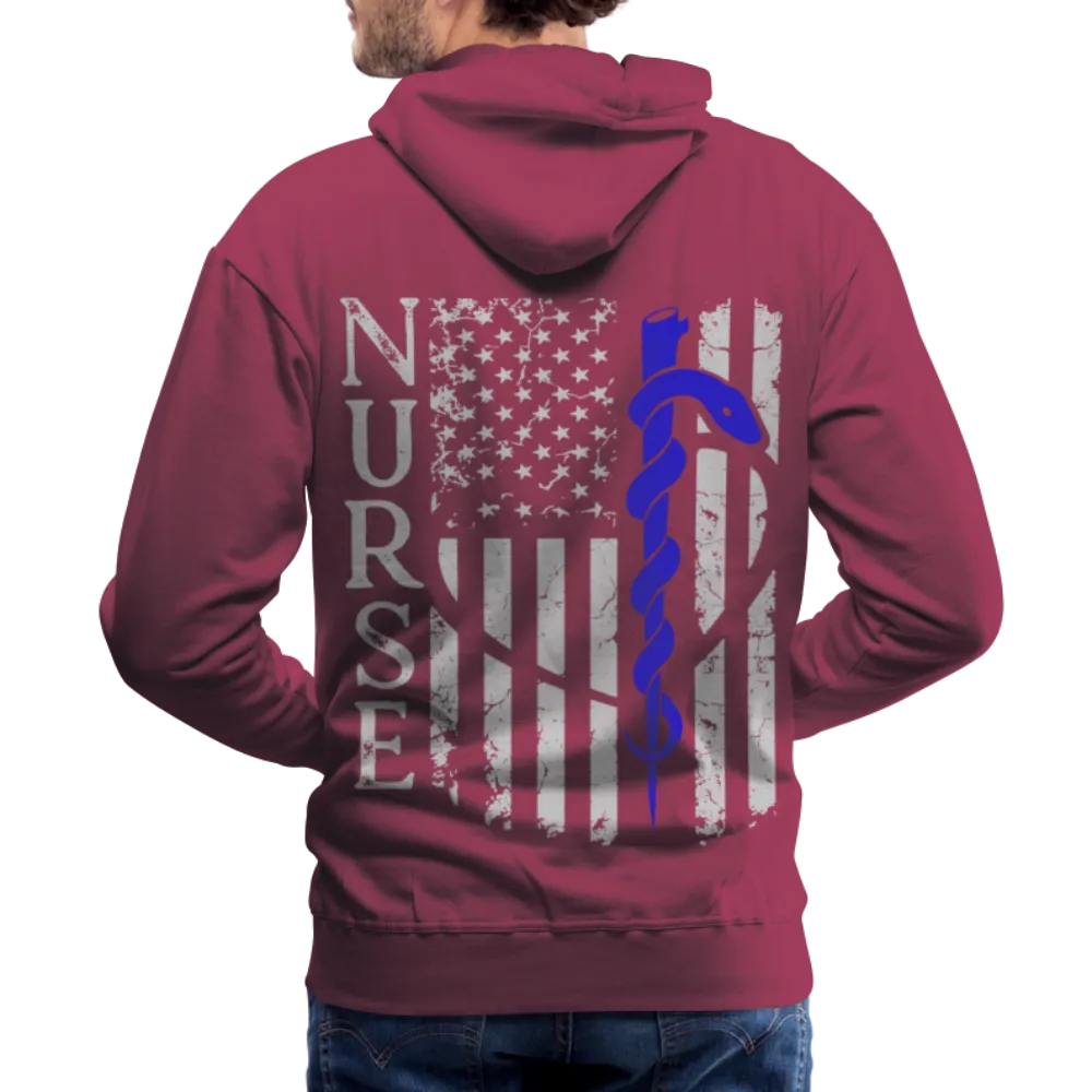 Nurse Flag Rod of Asclepius Men’s Premium Hoodie (CK1966)