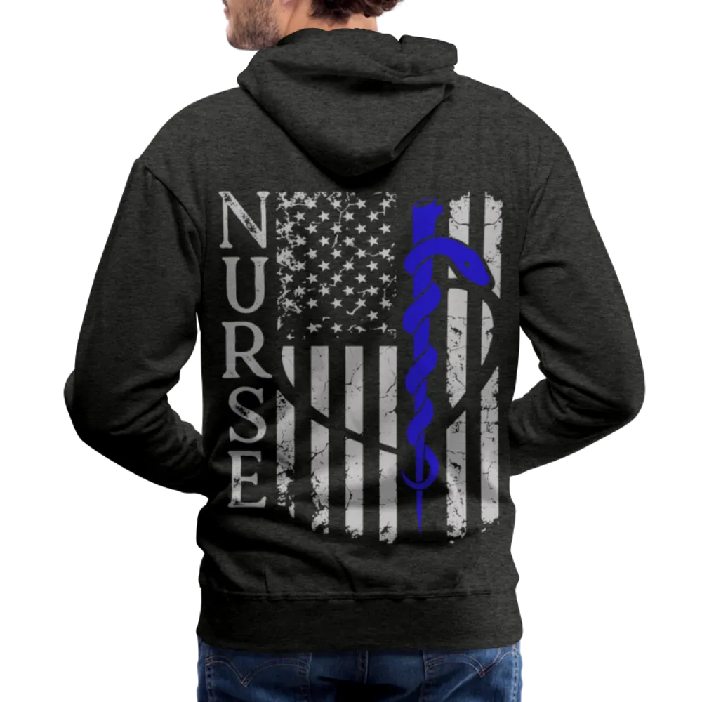 Nurse Flag Rod of Asclepius Men’s Premium Hoodie (CK1966)