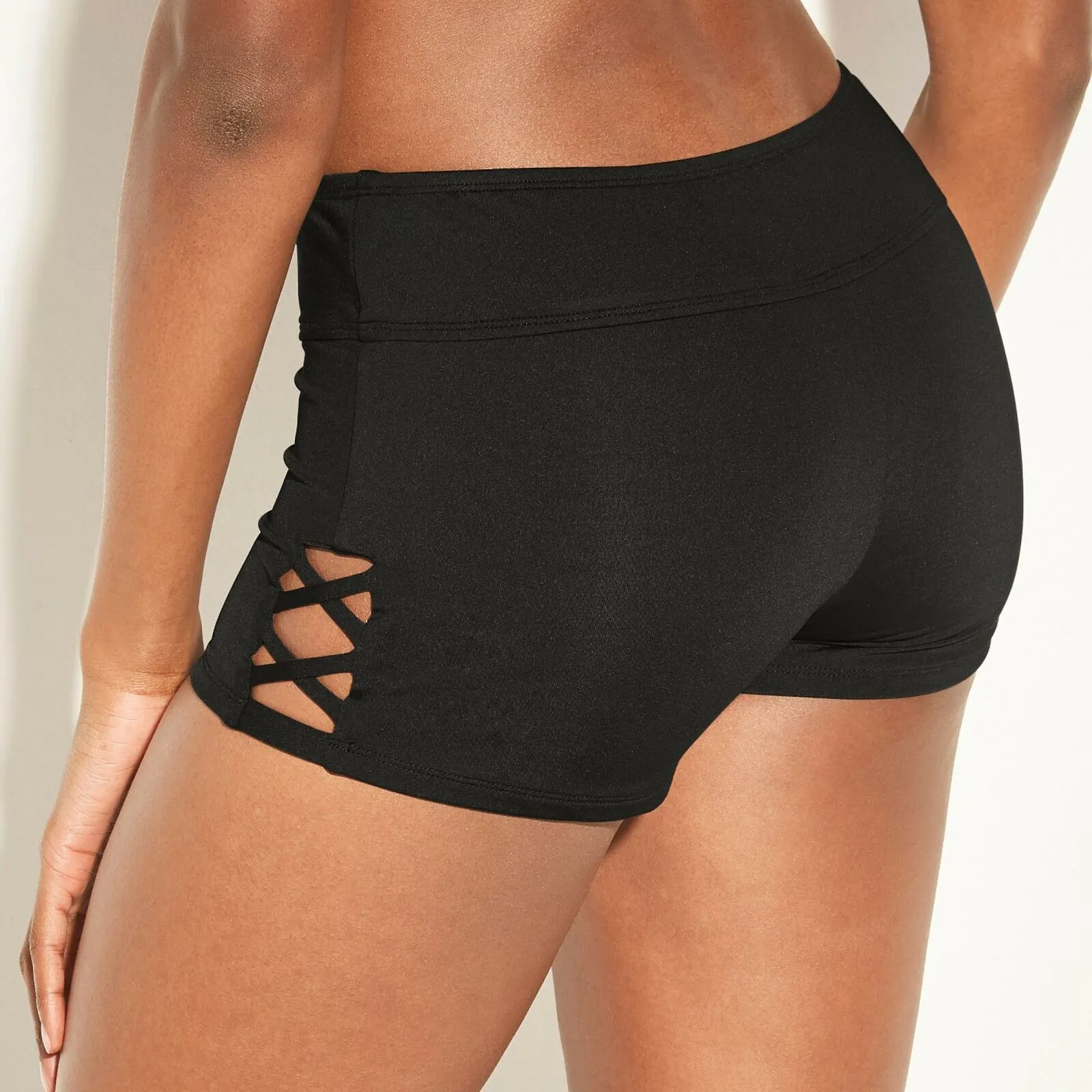 NWT Kona Sol Women's Strappy Side Swim Shorts. AFG65B Small