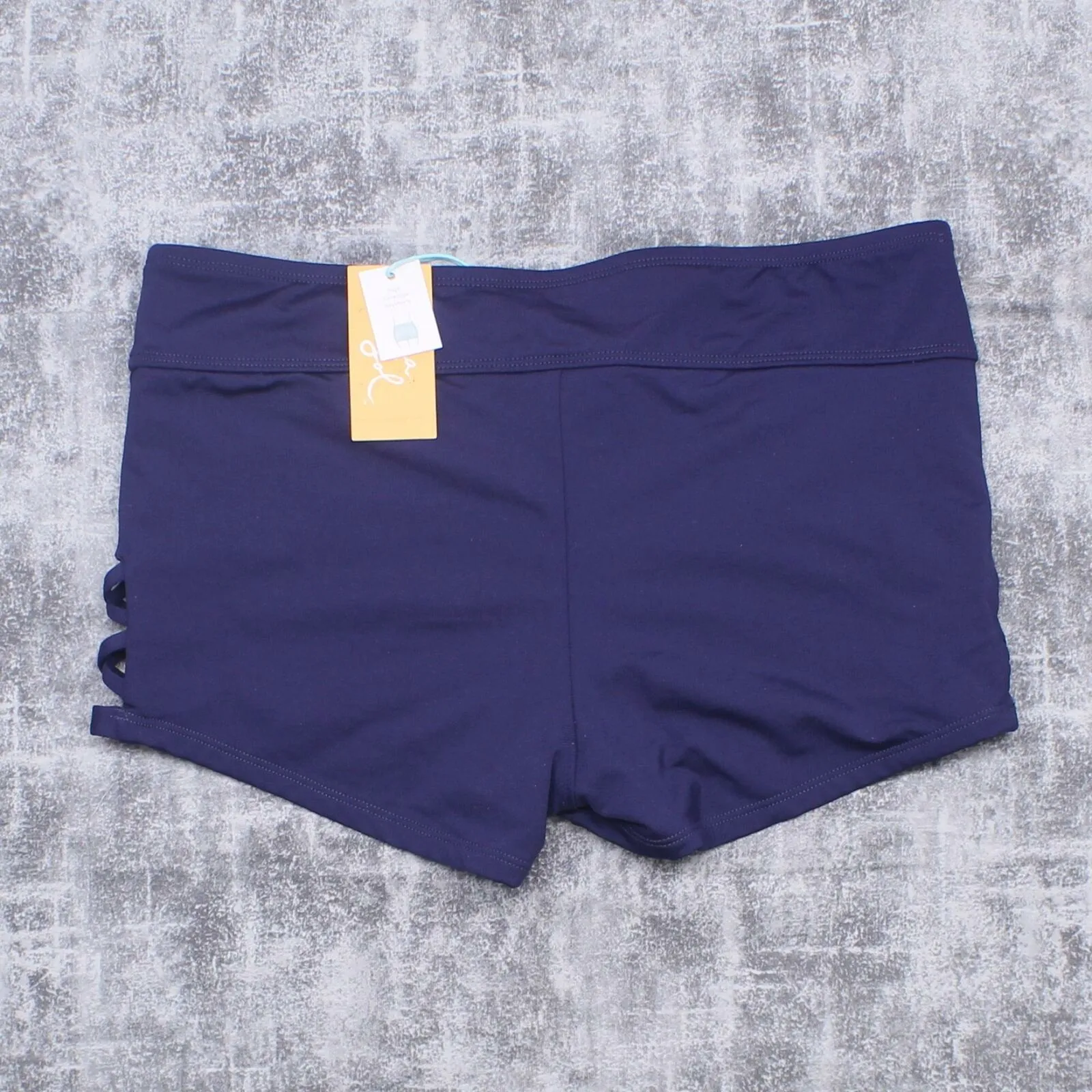 NWT Kona Sol Women's Strappy Side Swim Shorts. AFG65B Small