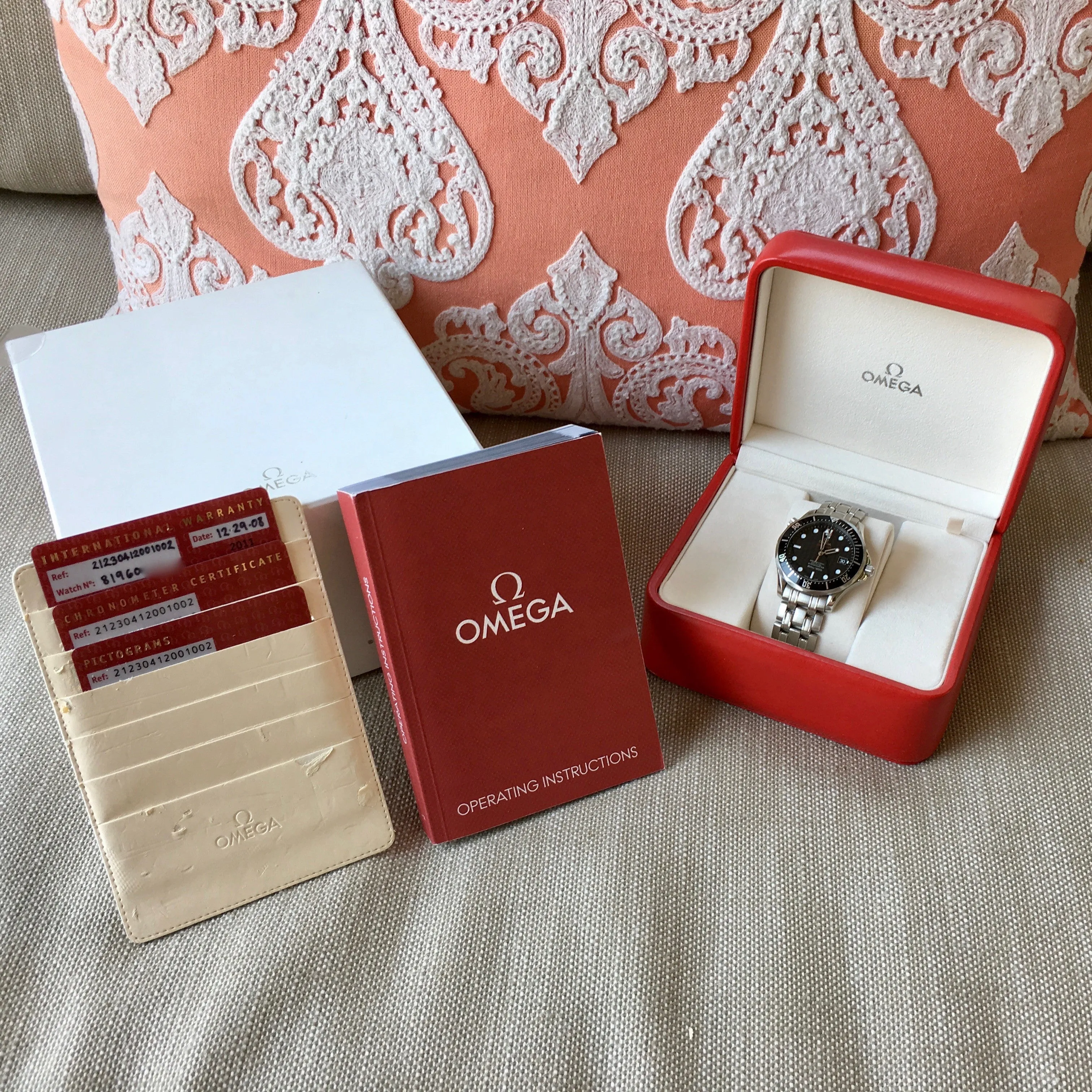 Omega Seamaster 212.30.41.20.01.002 Co-Axial 41mm Steel Black Wave Dial Wristwatch Box and Papers