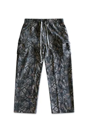 ORIGIN GLOW BAGGY CARGO SWEATS - TREE CAMO