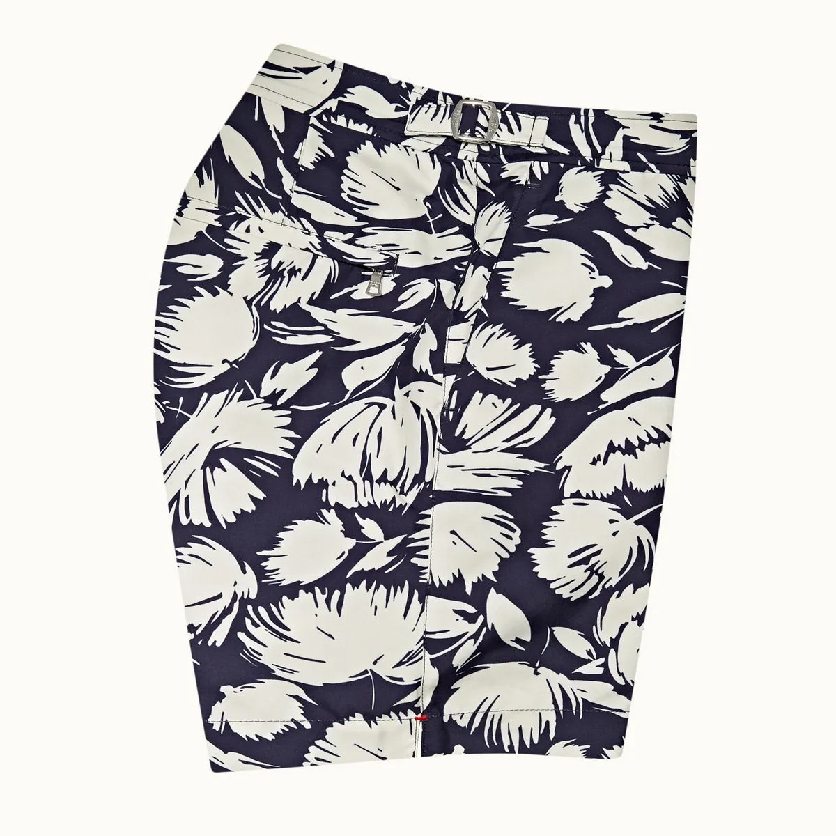 Orlebar Brown - Bulldog Botany Swim Shorts in Navy/White Sand