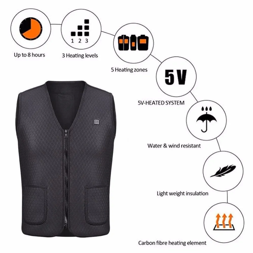 Outdoor USB Infrared Heating Jacket (Battery Included)