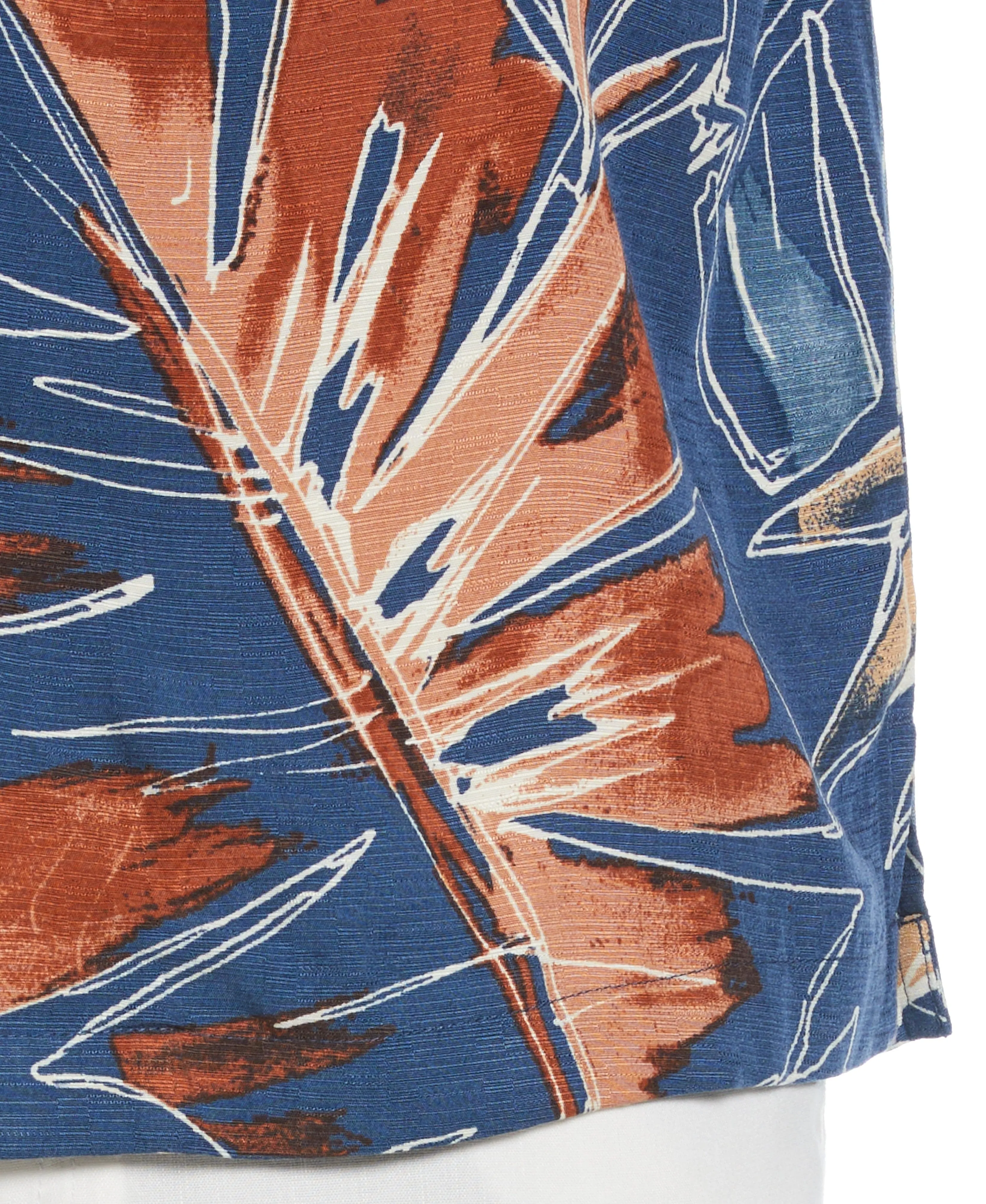 Oversized Tropical Sketch Print Shirt