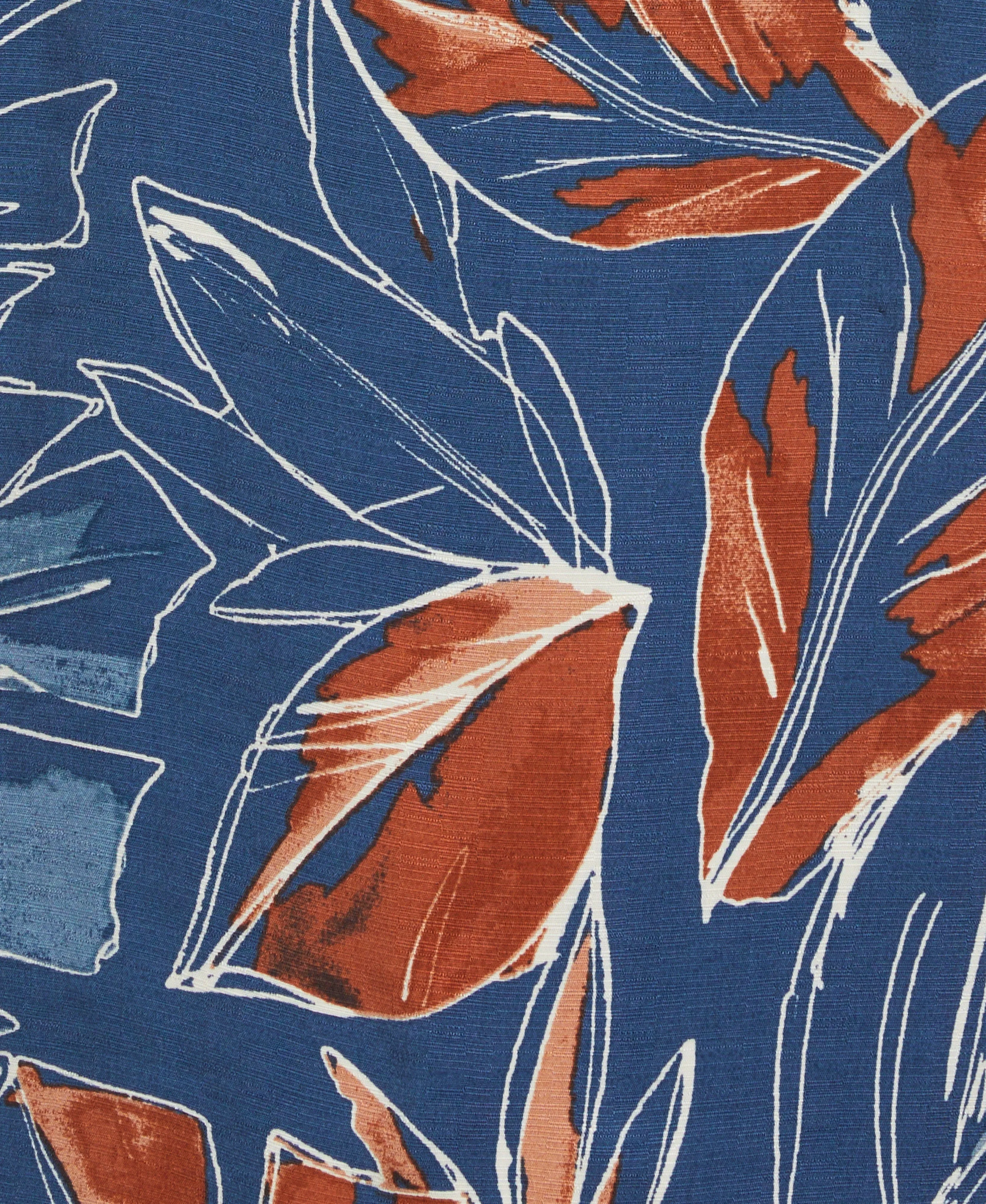 Oversized Tropical Sketch Print Shirt