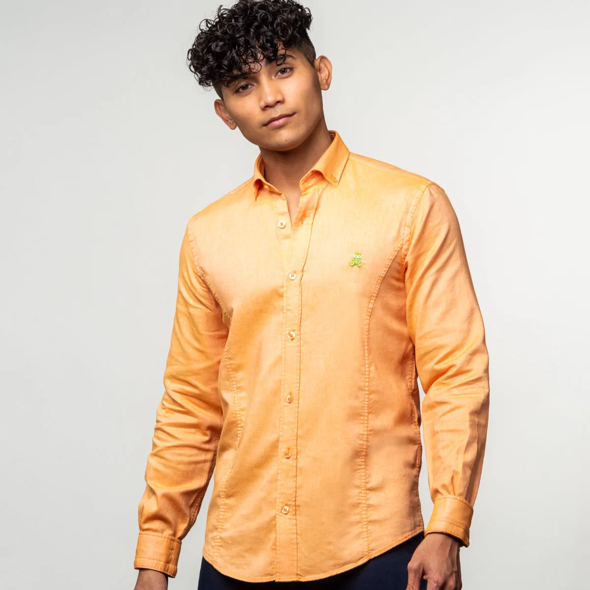 Oxford FROG Button Down Shirt - Orange