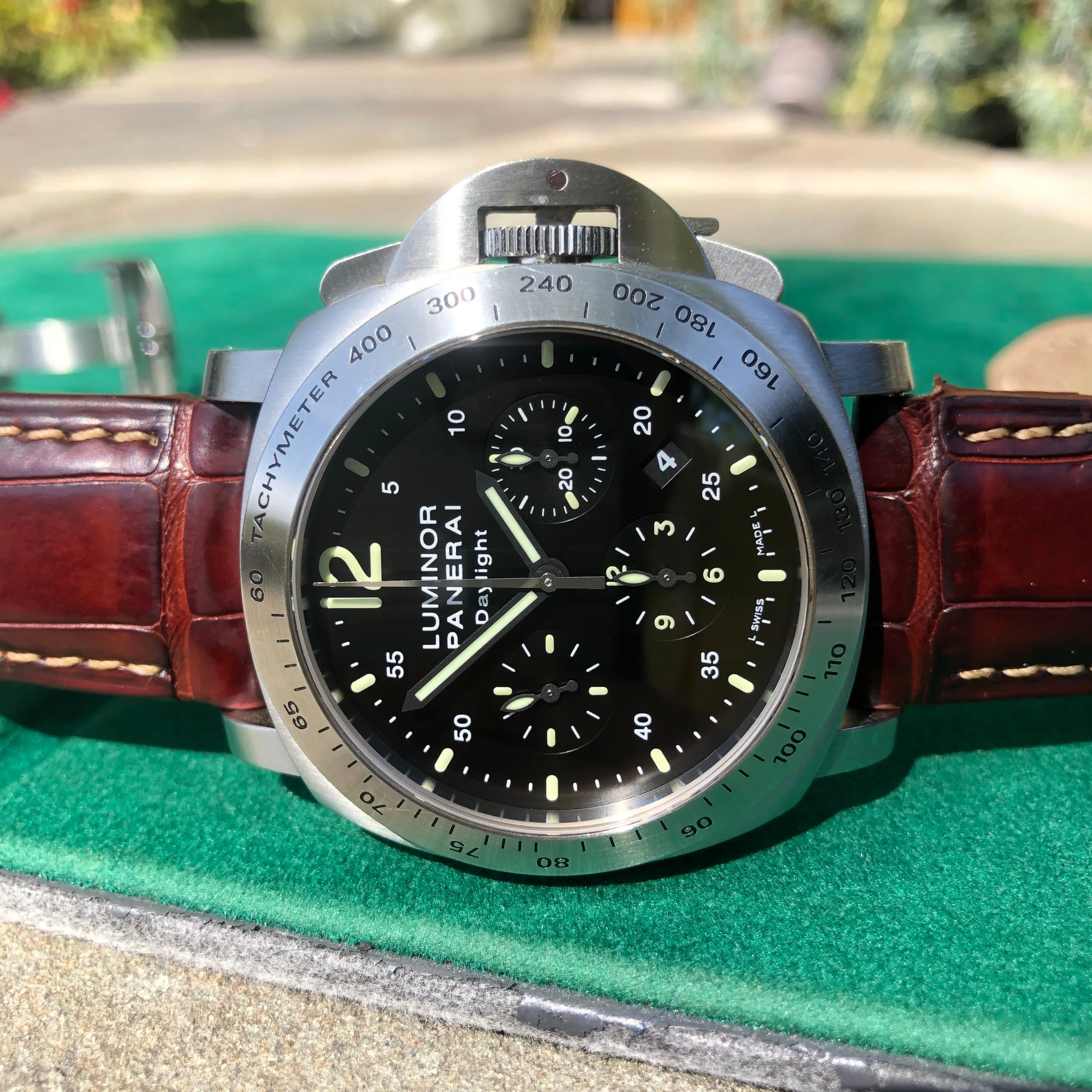 Panerai Luminor Daylight PAM 250 Chronograph Automatic Stainless Steel 44mm Wristwatch
