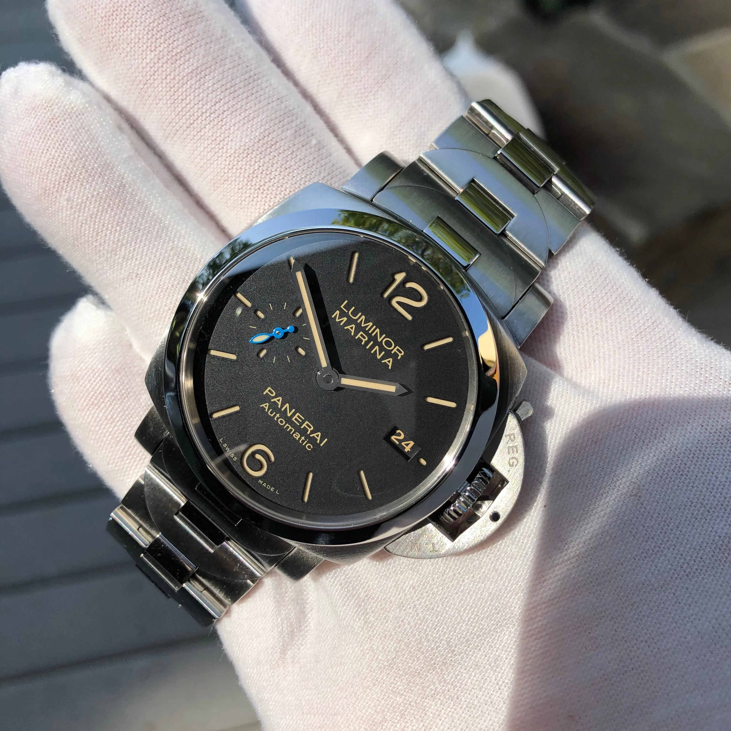 Panerai Luminor Marina 1950 PAM 722 Automatic Stainless Steel 42mm Wristwatch Box Papers