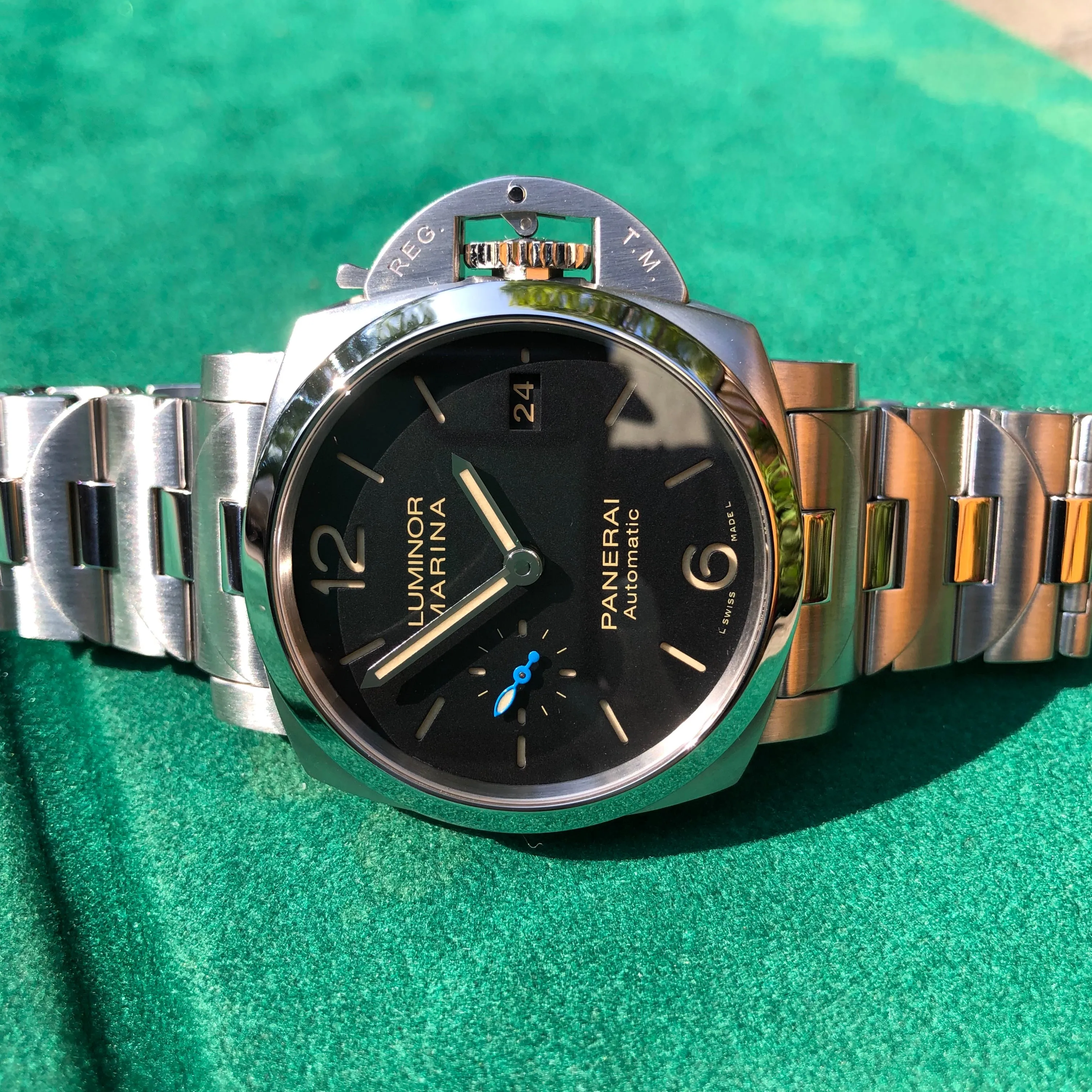 Panerai Luminor Marina 1950 PAM 722 Automatic Stainless Steel 42mm Wristwatch Box Papers