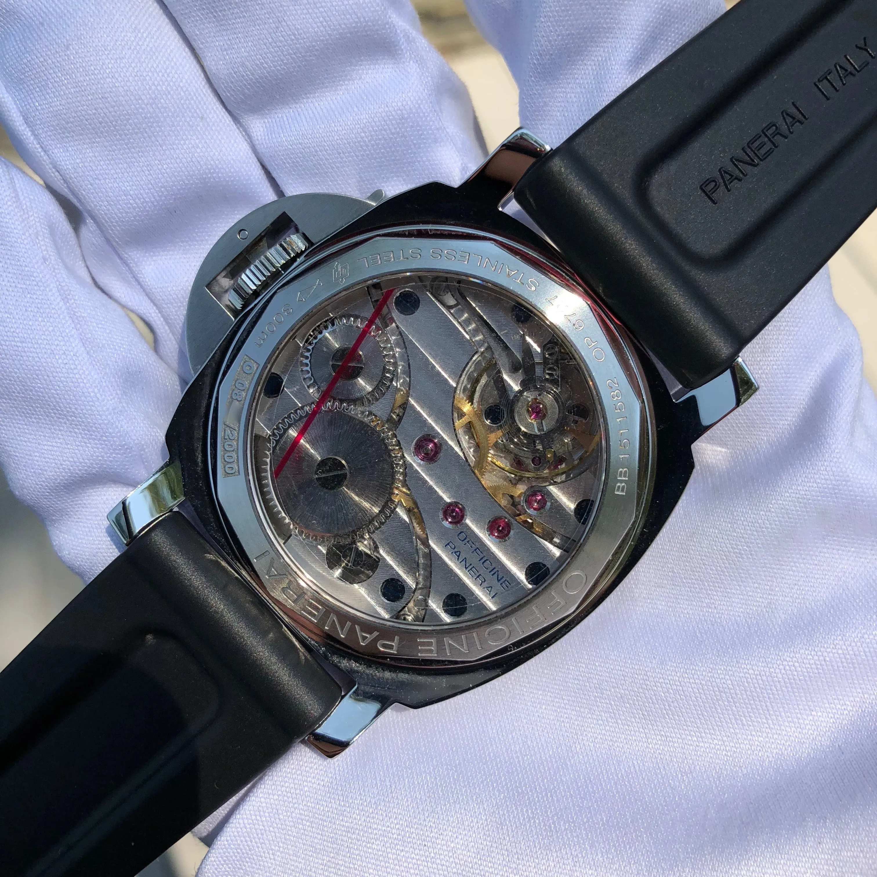 Panerai Luminor Marina PAM 111 Sandwich Dial Black 44mm Manual Wind Box Papers Circa 2012