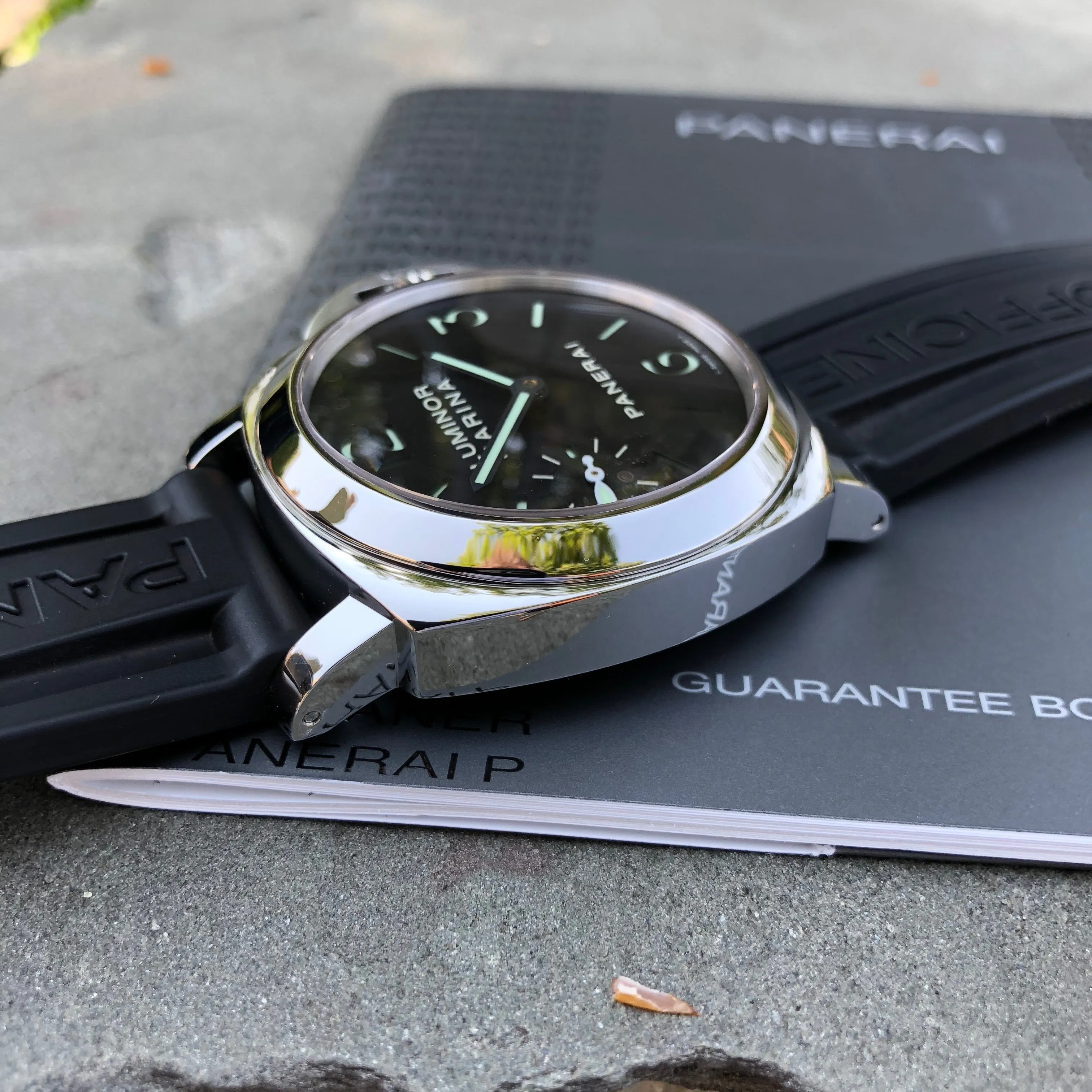 Panerai Luminor Marina PAM 111 Sandwich Dial Black 44mm Manual Wind Box Papers Circa 2012