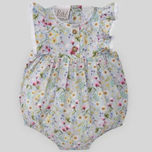Paz Rodriguez Floral Print Bubble Bodysuit