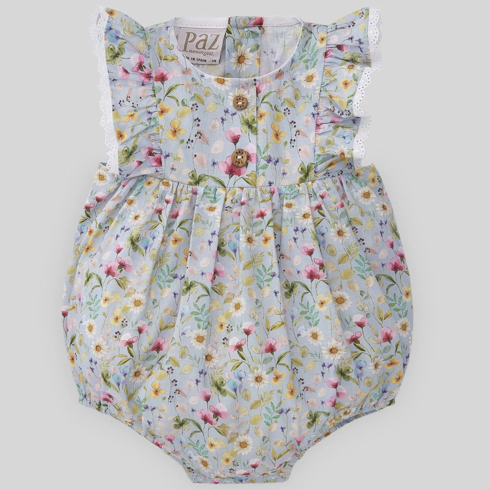 Paz Rodriguez Floral Print Bubble Bodysuit