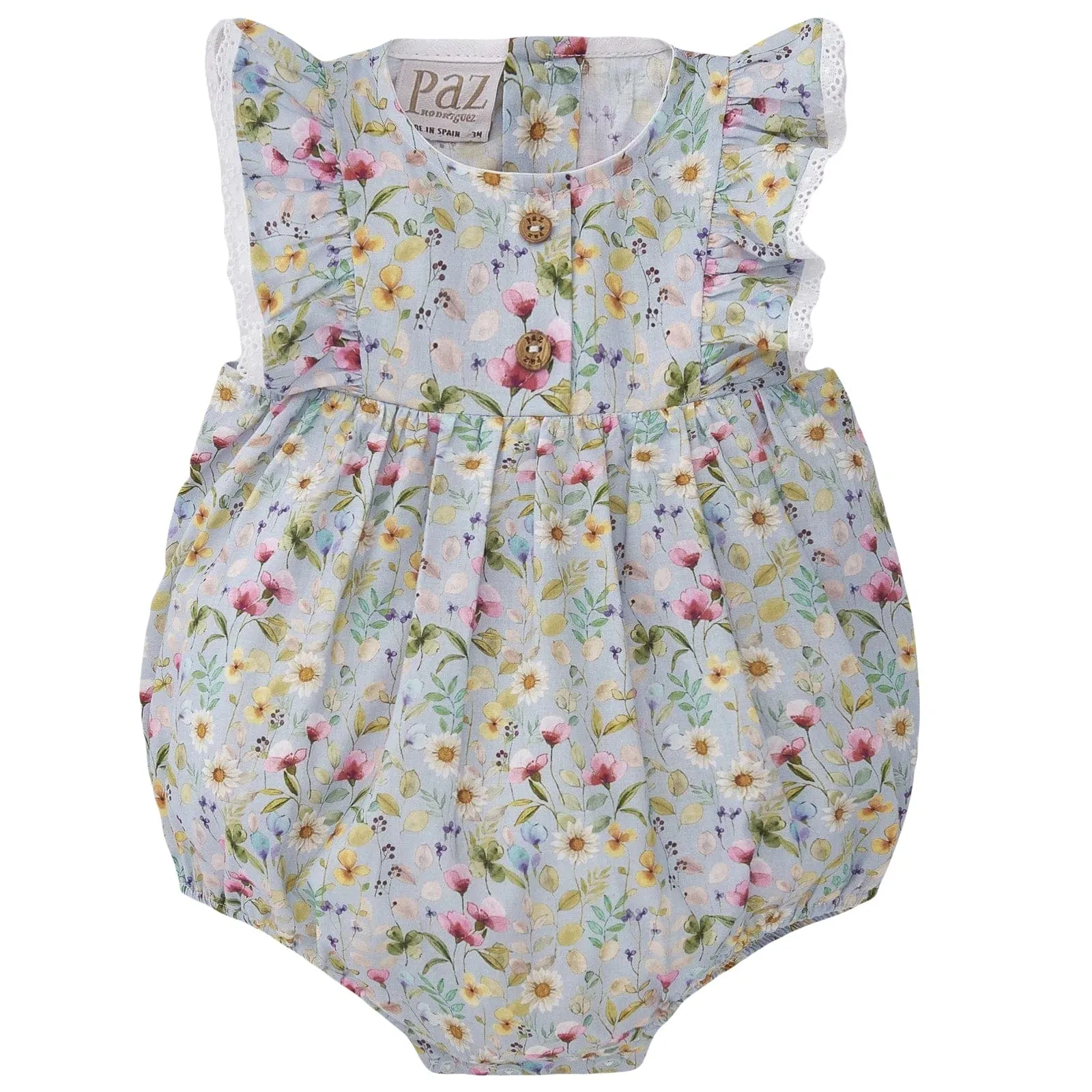 Paz Rodriguez Floral Print Bubble Bodysuit