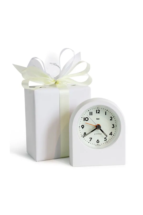 Pick-Me-Up Alarm Clock in White