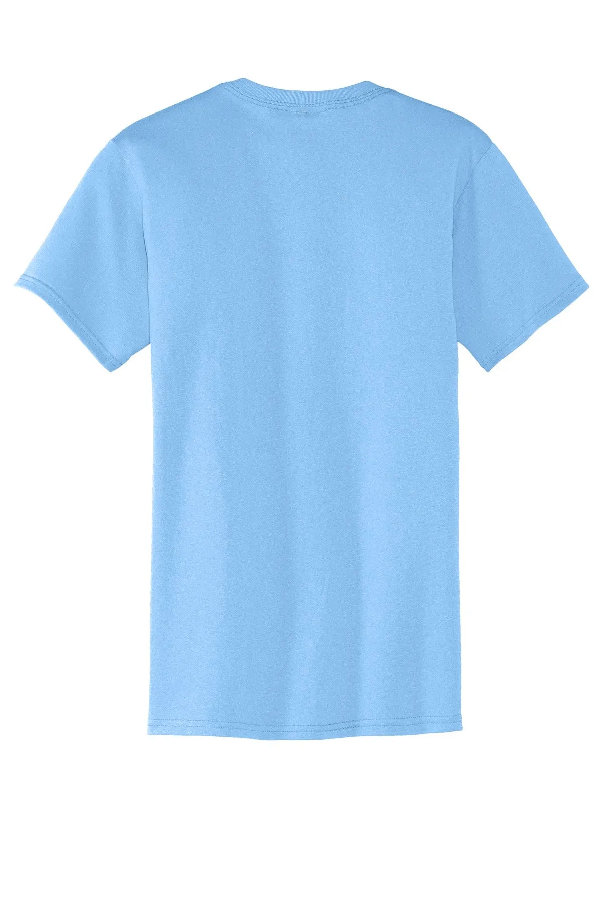 Port & Company Core Blend Pocket Tee. PC55P Light Blue
