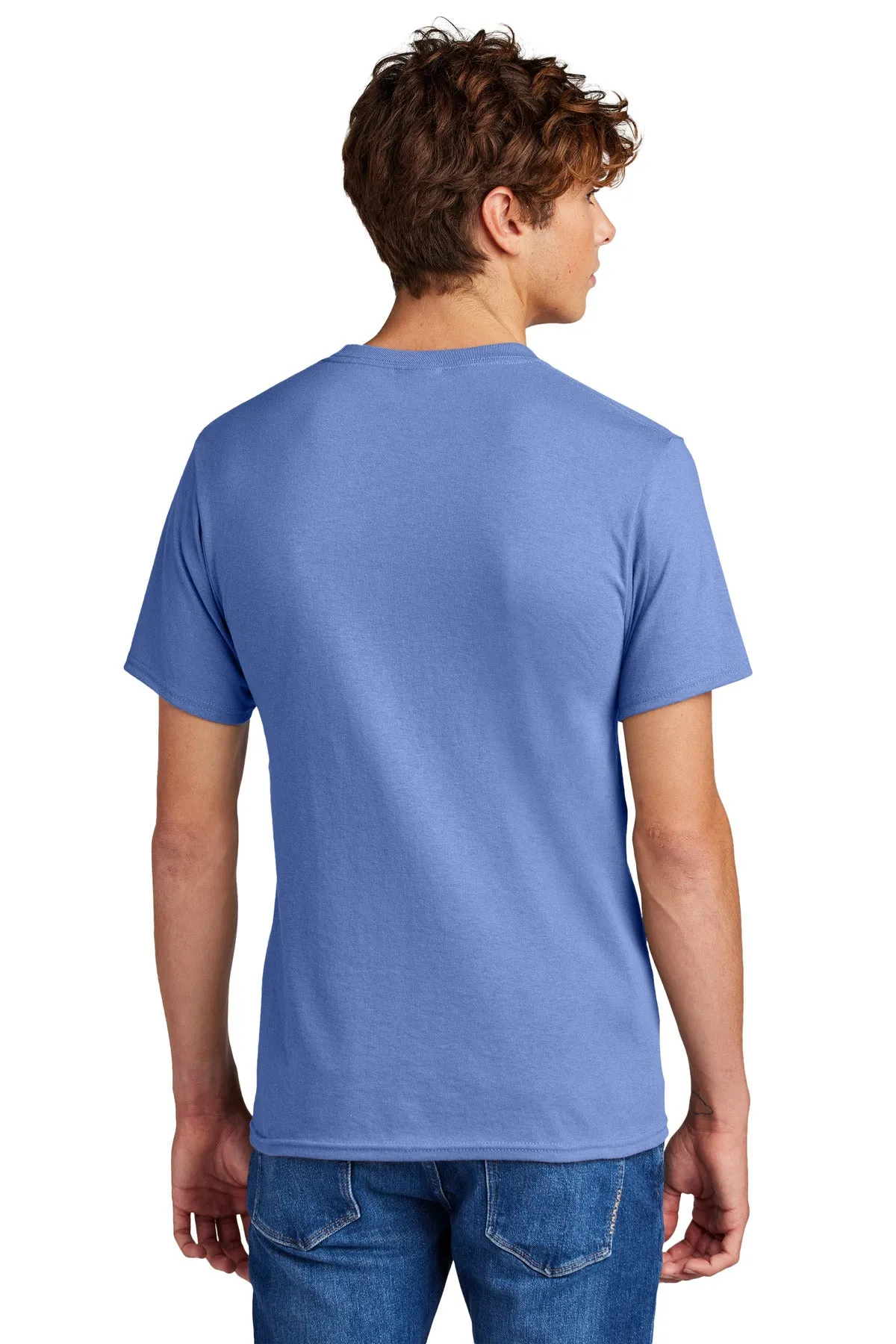 Port & Company Core Blend Tee.  PC55 Carolina Blue