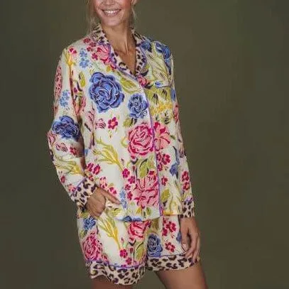 Powder Floral Stencil Supersoft Summer Pyjamas