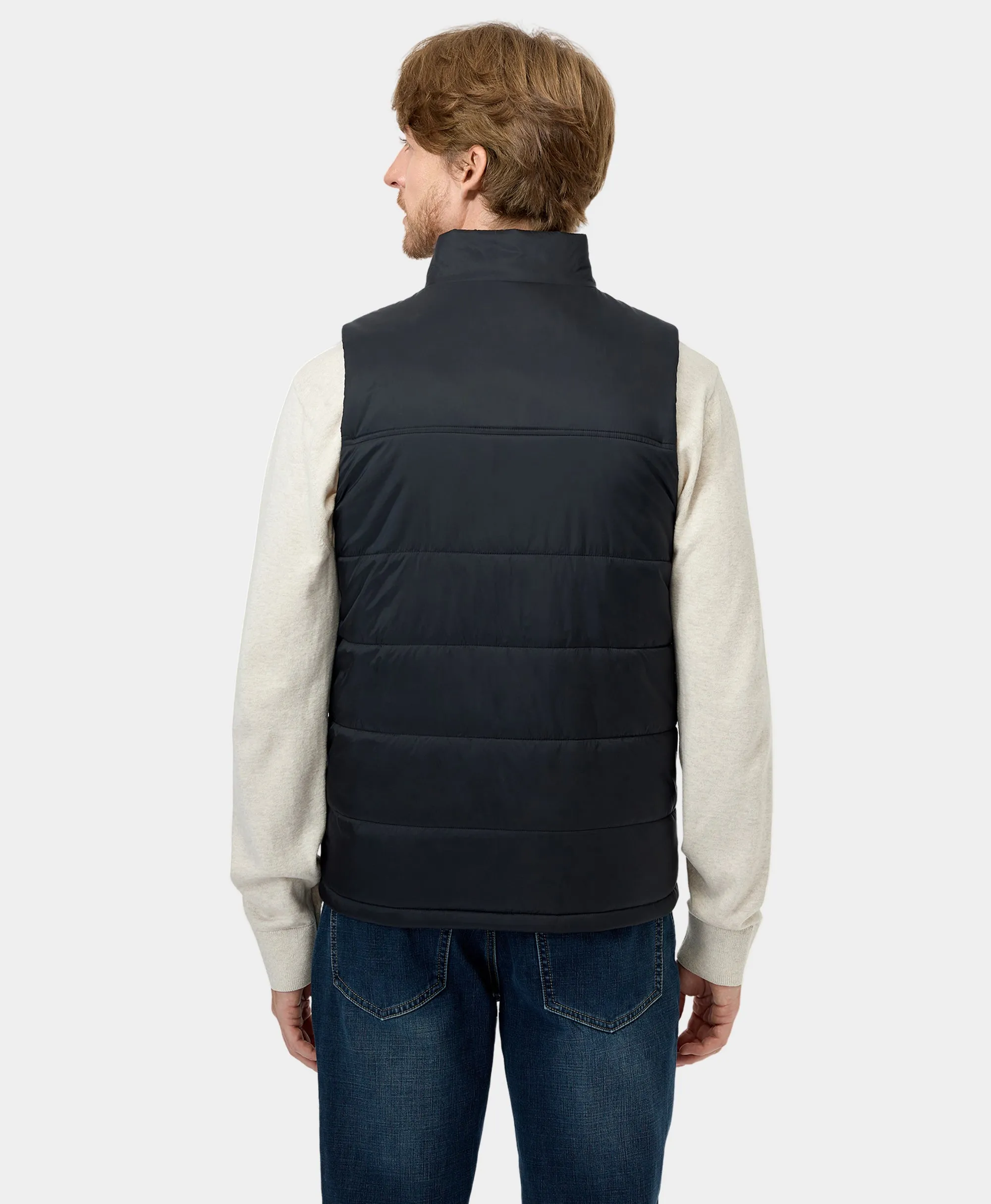 PuffLyte™ Men's Heated Lightweight Vest - Black / Khaki