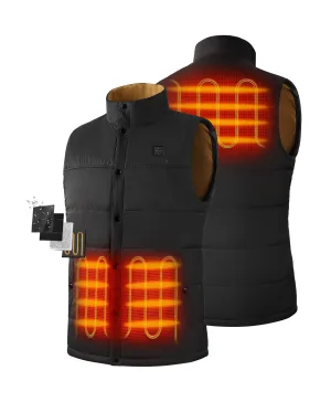 PuffLyte™ Men's Heated Lightweight Vest - Black / Khaki