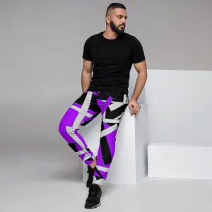Purple Geometric Men's Joggers