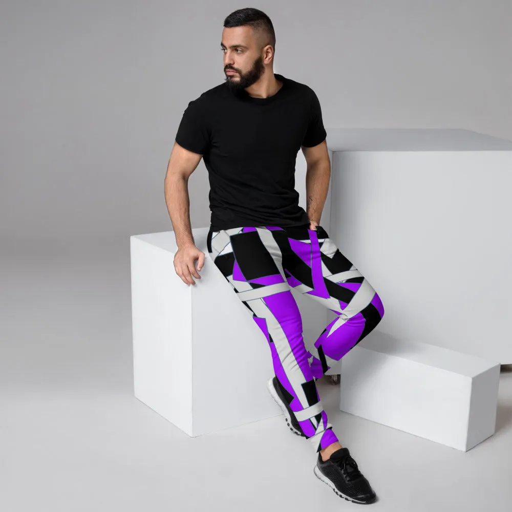 Purple Geometric Men's Joggers
