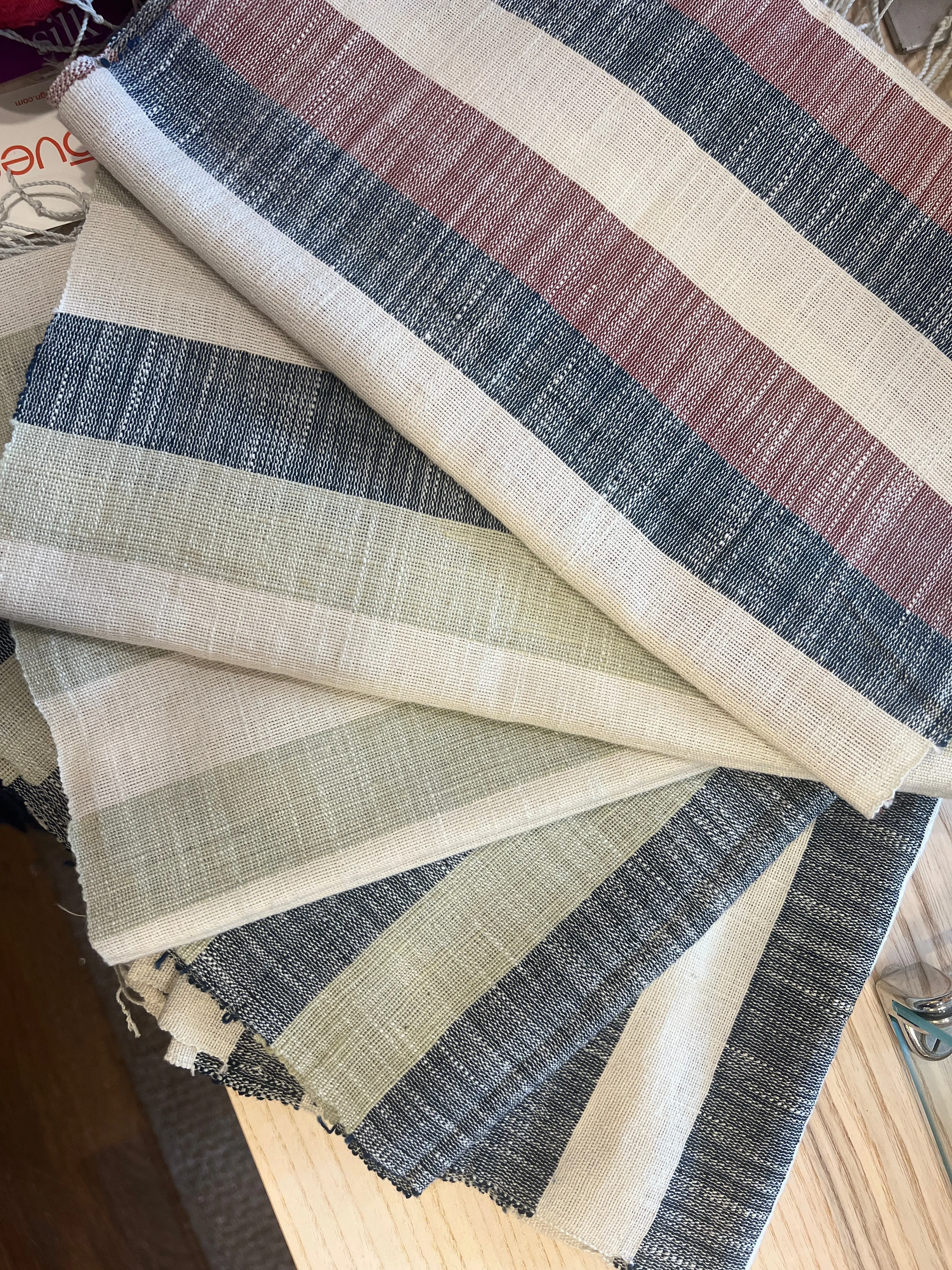 "Simone" Handwoven Lao Cotton Scarves and Table Runners