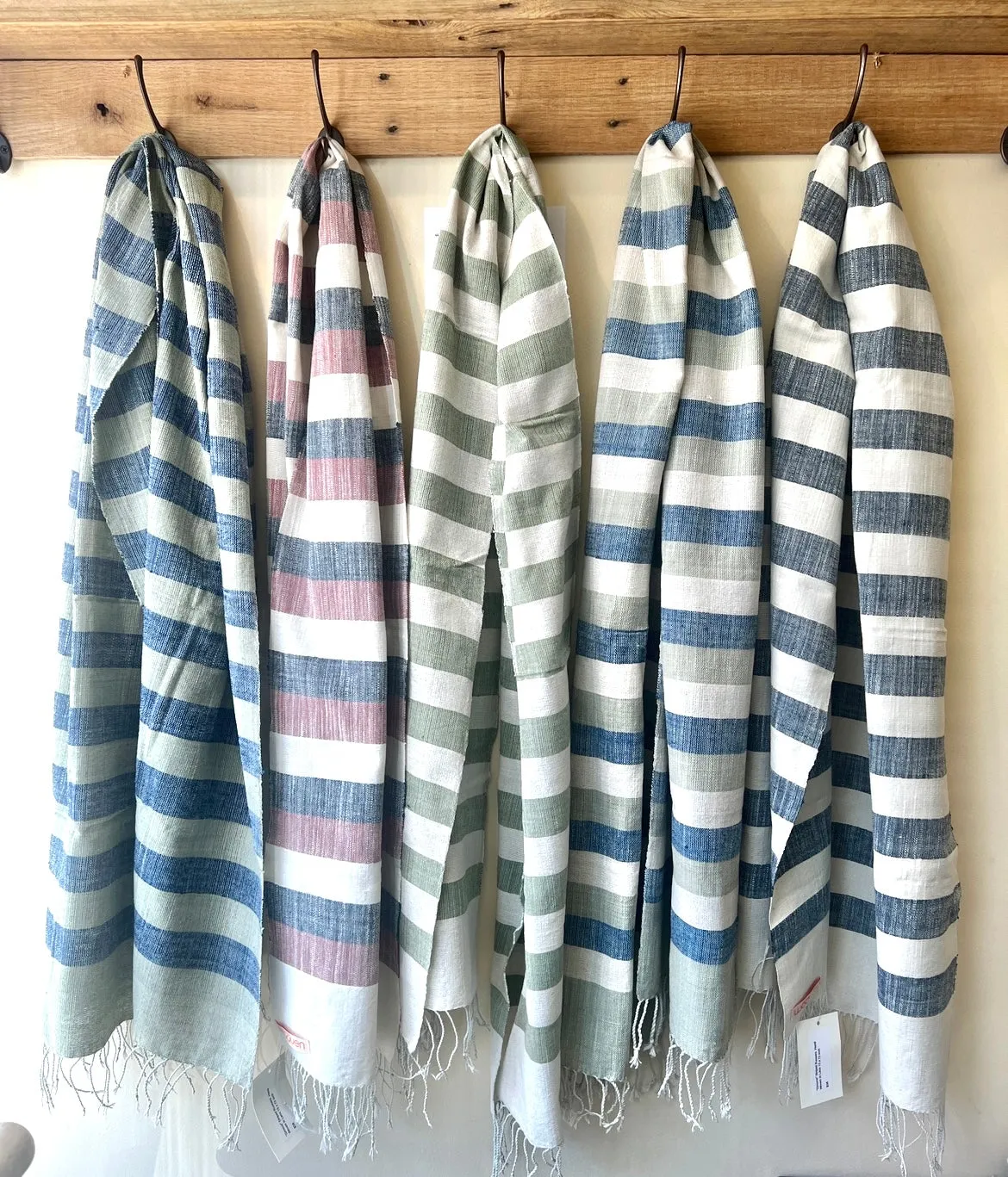 "Simone" Handwoven Lao Cotton Scarves and Table Runners