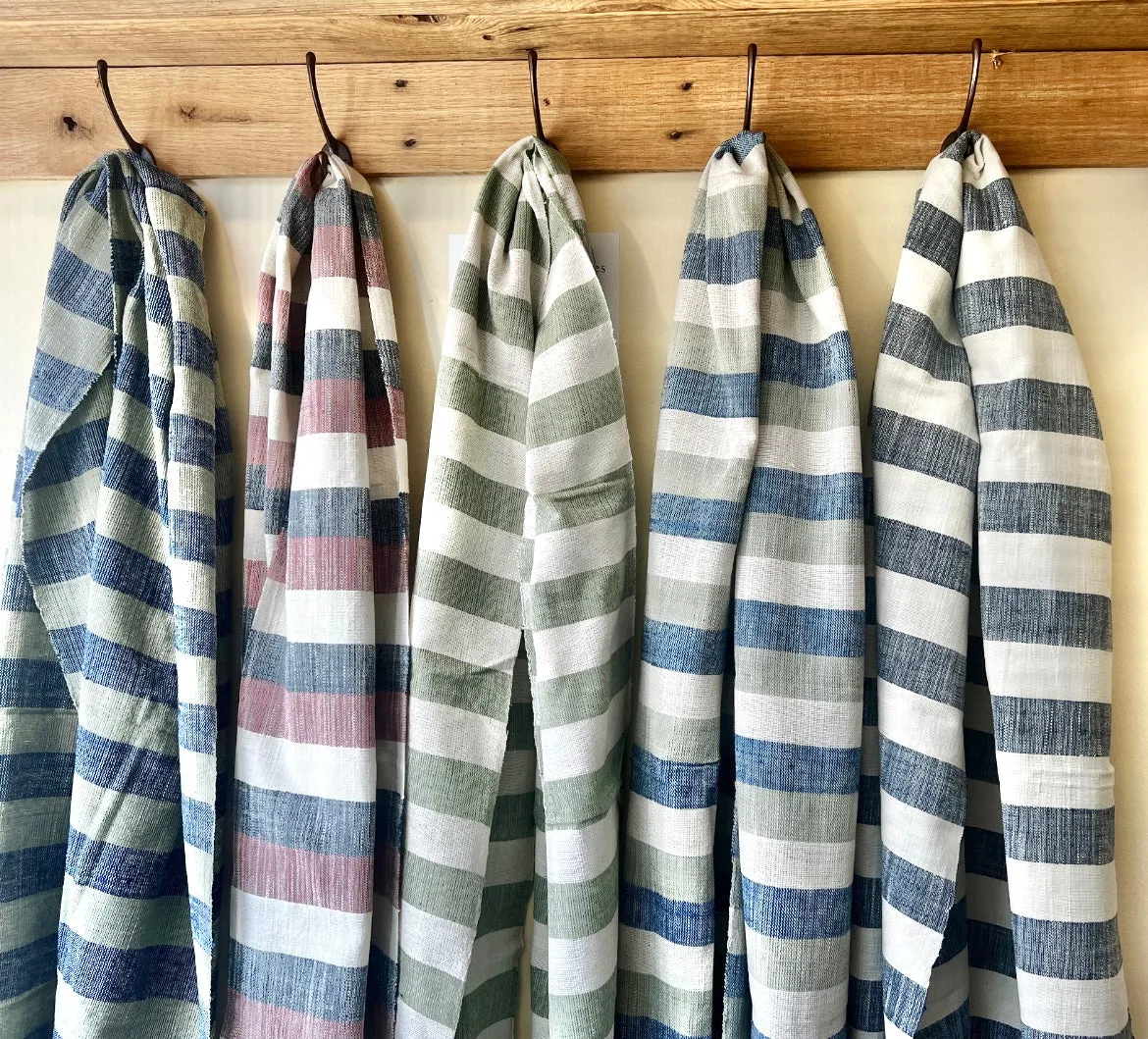 "Simone" Handwoven Lao Cotton Scarves and Table Runners