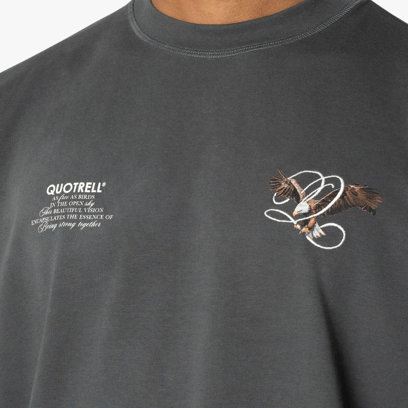 RAPTOR TEE | ANTHRACITE/WHITE