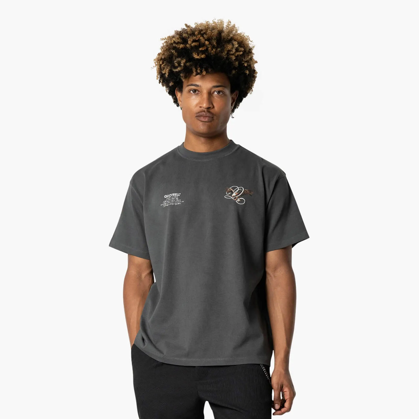 RAPTOR TEE | ANTHRACITE/WHITE